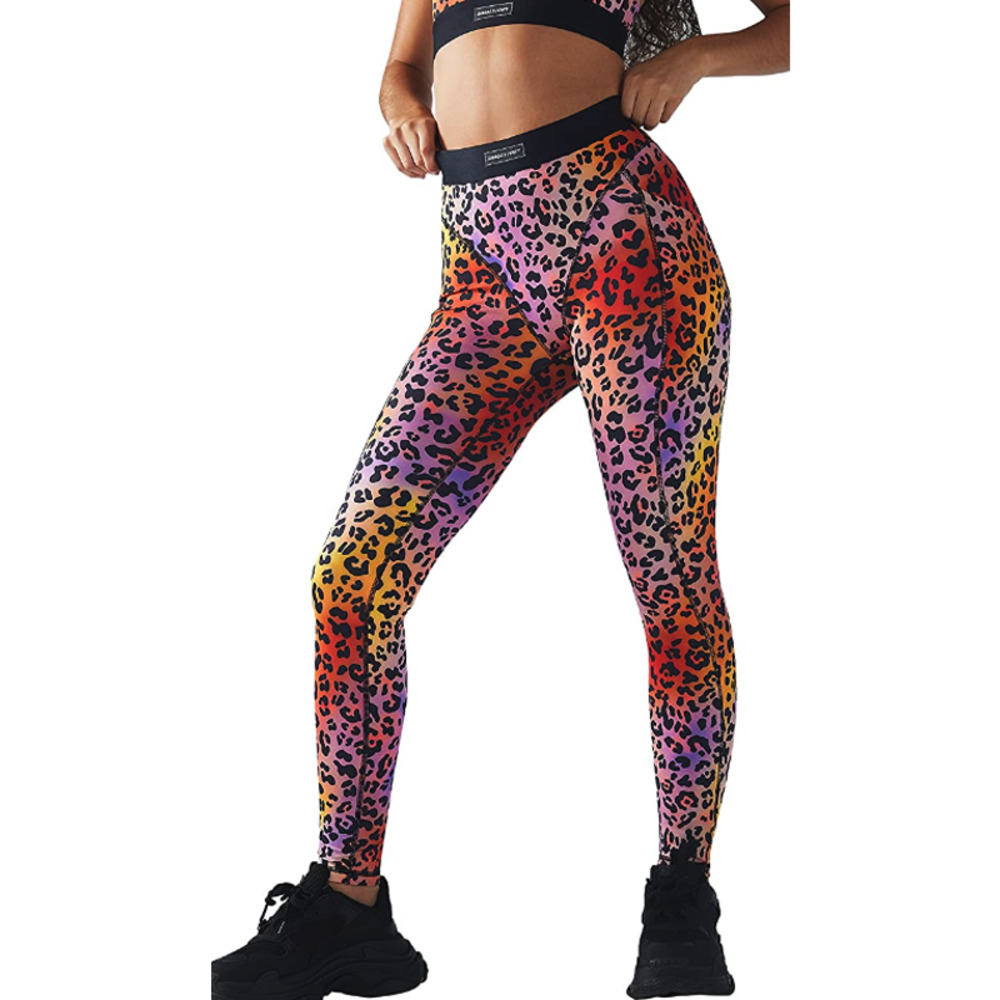 Savage X Fenty Lineup High-Waist Pocket Legging, Leopard Cheetan Animal Print